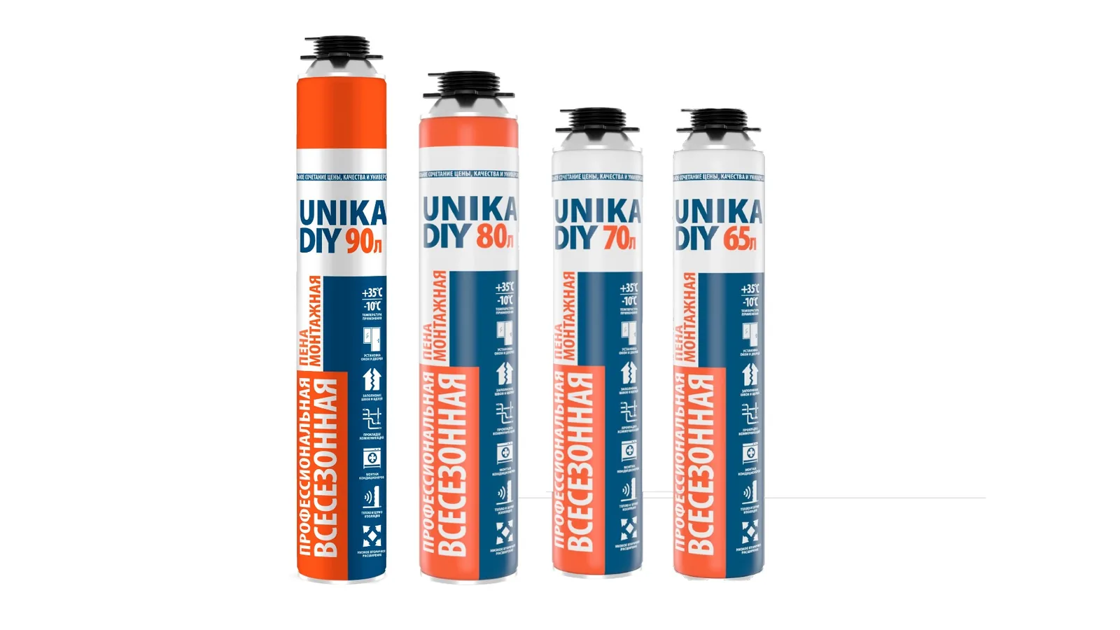 Монтажная пена UNIKA DIY — 65 Всесезонная (850 мл)