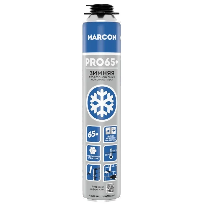 Монтажная пена Marcon PRO — 65+ Зимняя (850 мл)